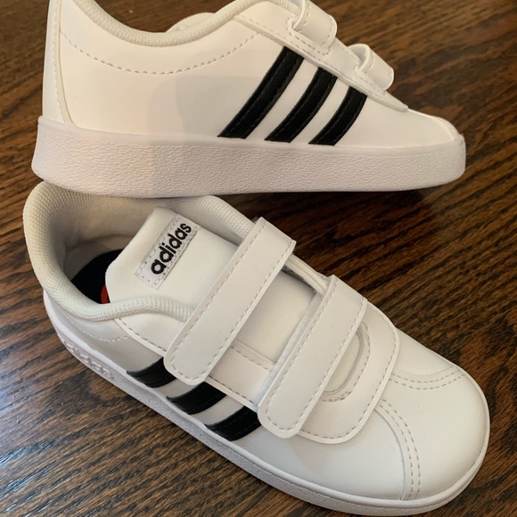adidas white velcro sneakers